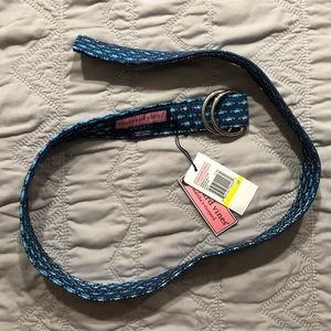 NWT Vineyard Vines Navy Bonefish Ribbon Belt